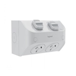 HPM Aqua Life Double 10Amp Surface Mount Socket - Choose Colour